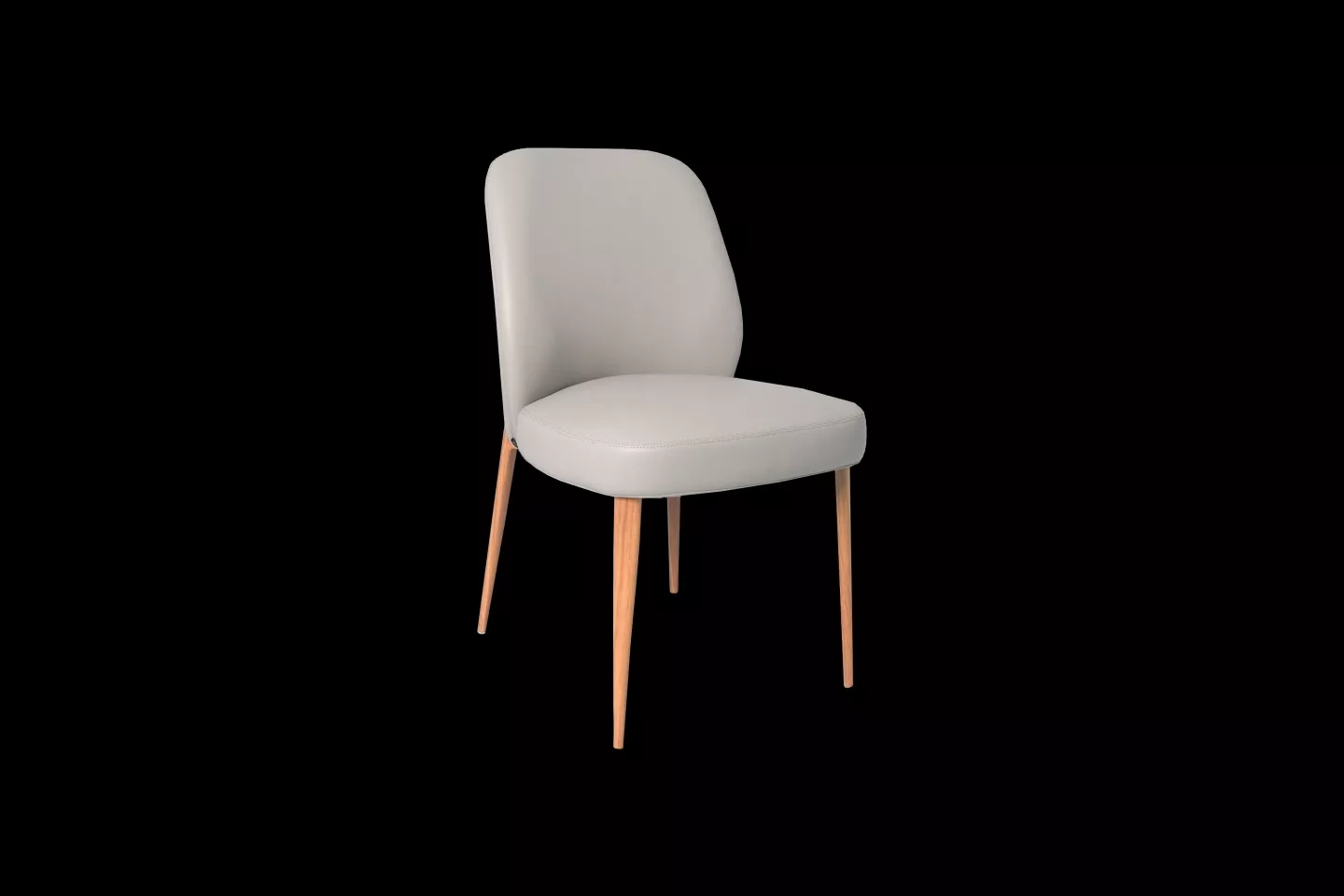 設計款獨立筒餐椅木紋鐵腳