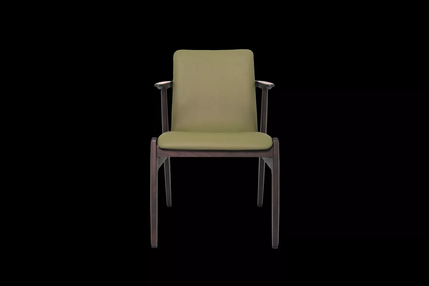 FAS級北美梣木餐椅搭配綠色椅墊