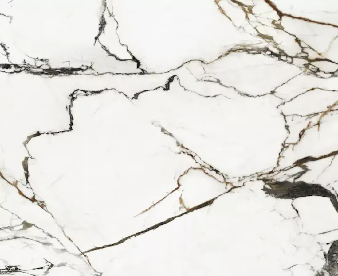 西班牙製流金歲月岩板板材樣式金色與黑色石紋