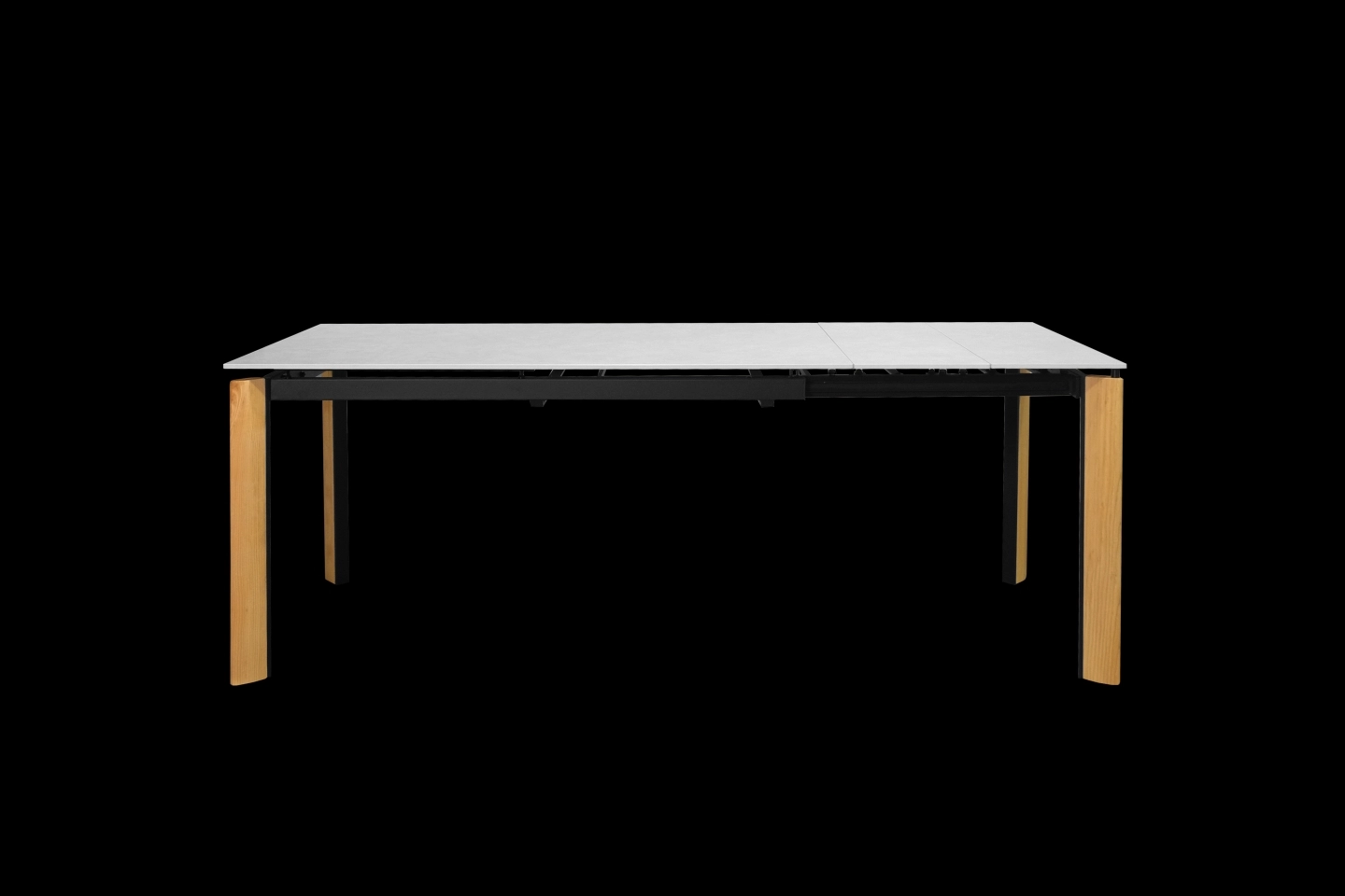 北美梣木實木餐桌腳座搭配岩板桌面