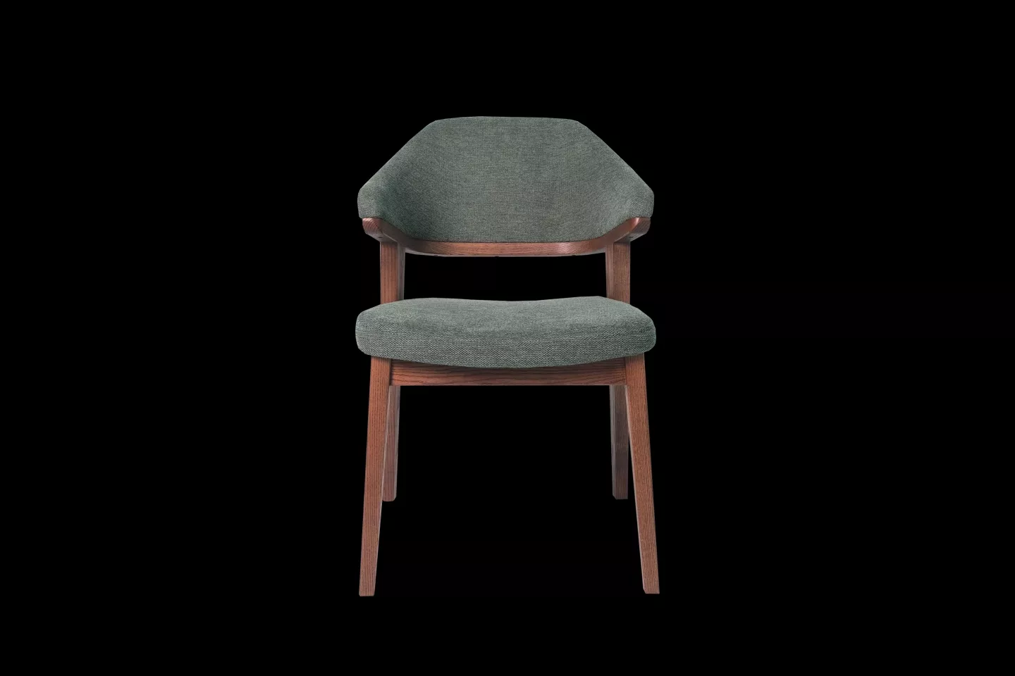比利時亞麻布訂製餐椅實際拍攝照片,綠色椅面