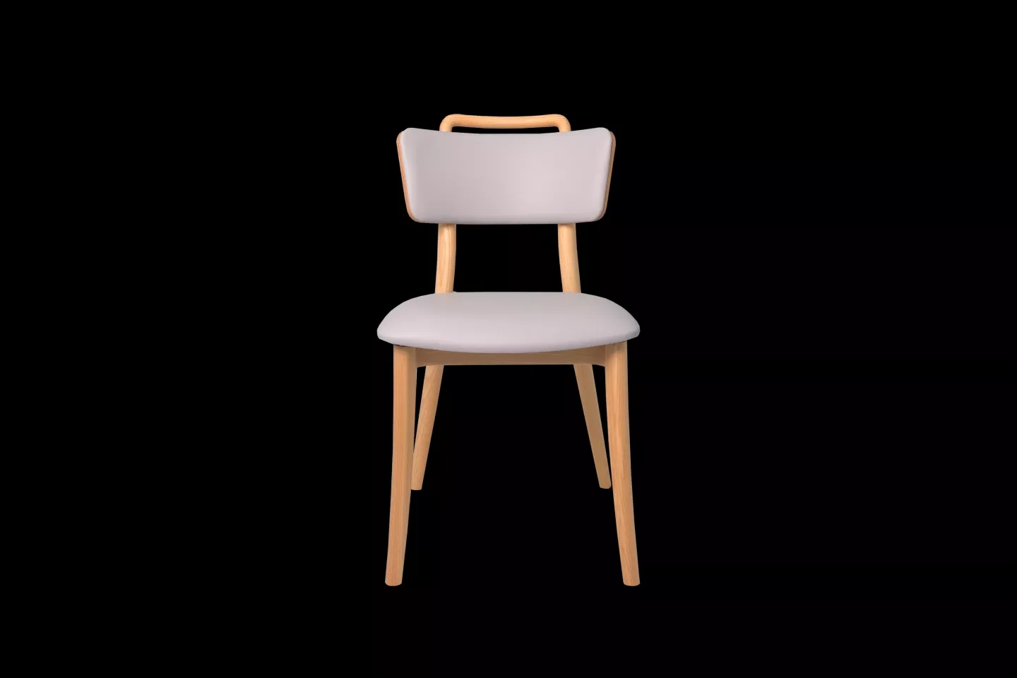 台灣製造訂製餐椅正拍實拍照,椅背貼心設計小把手方便移動餐椅