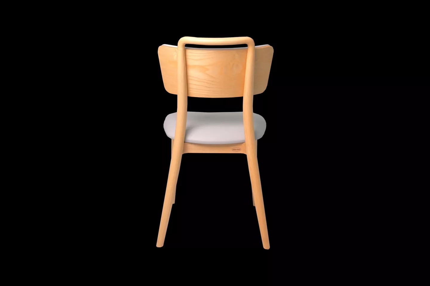 訂製餐椅實際拍攝背面照片,精緻台灣工藝製程的精品餐椅