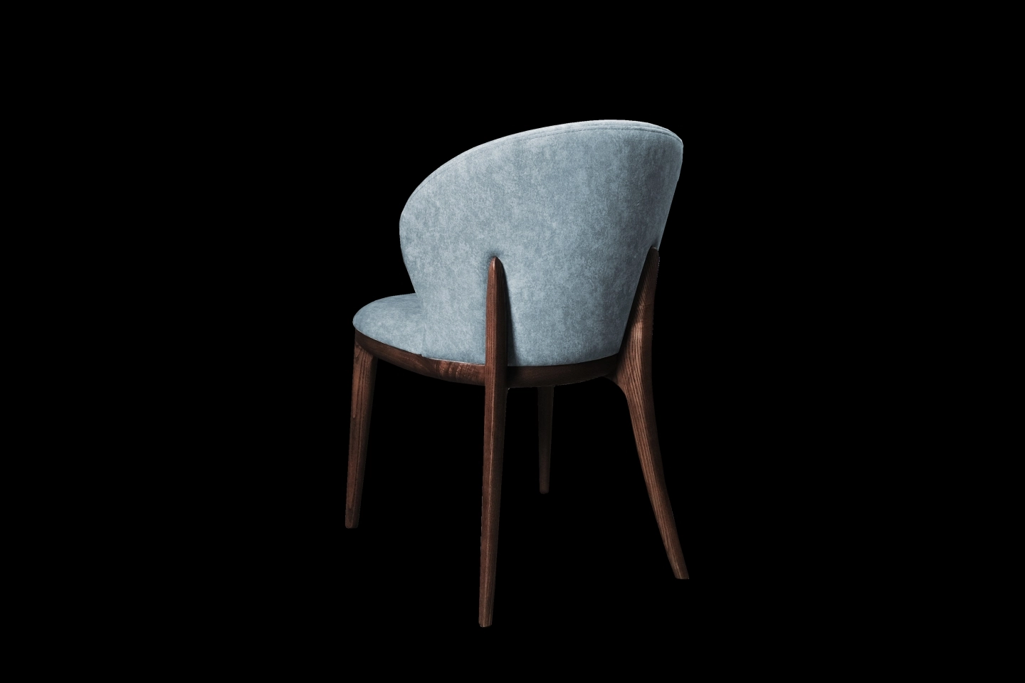 北美梣木實木餐椅搭配藍色貓抓布