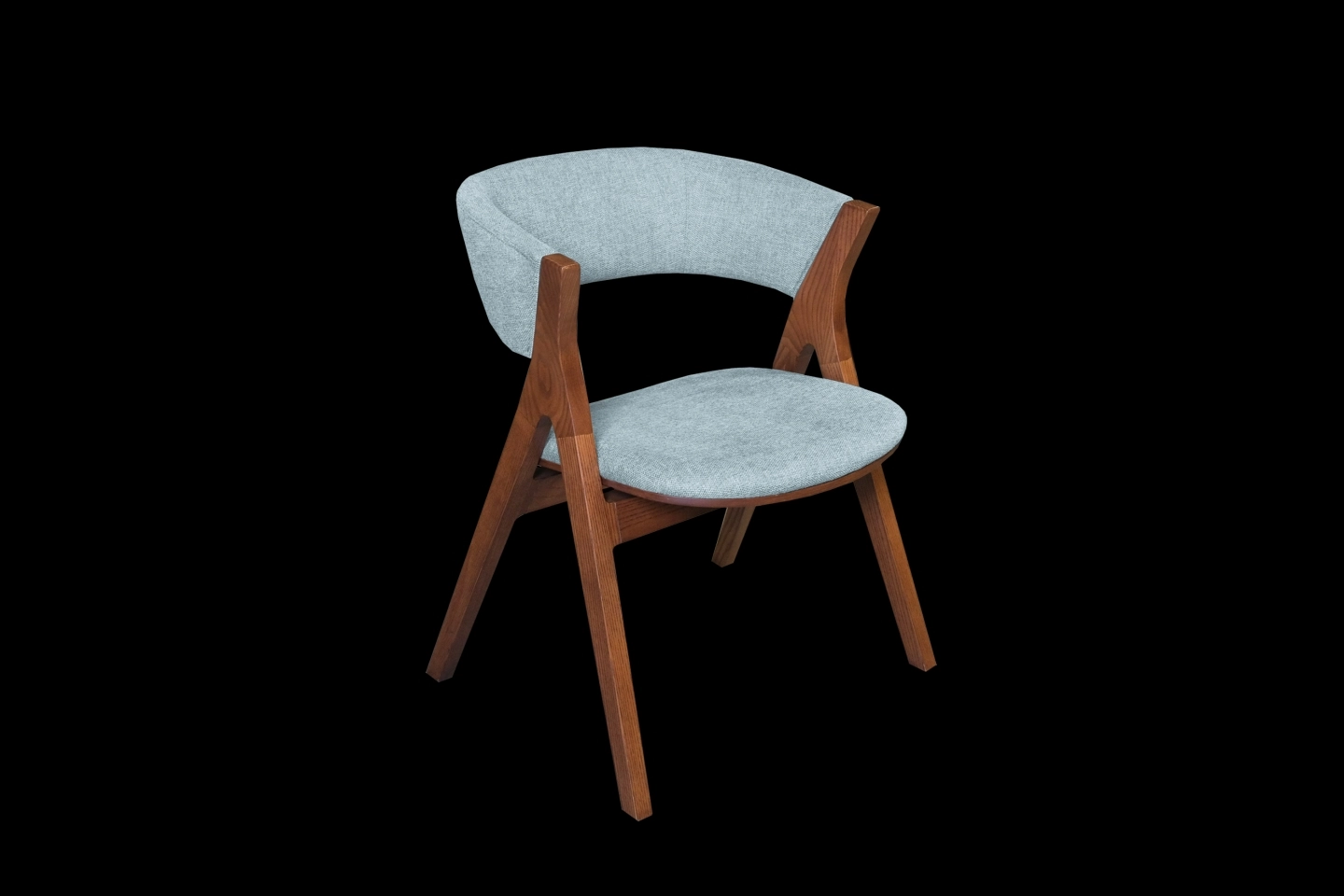 亞麻布料材質實木餐椅