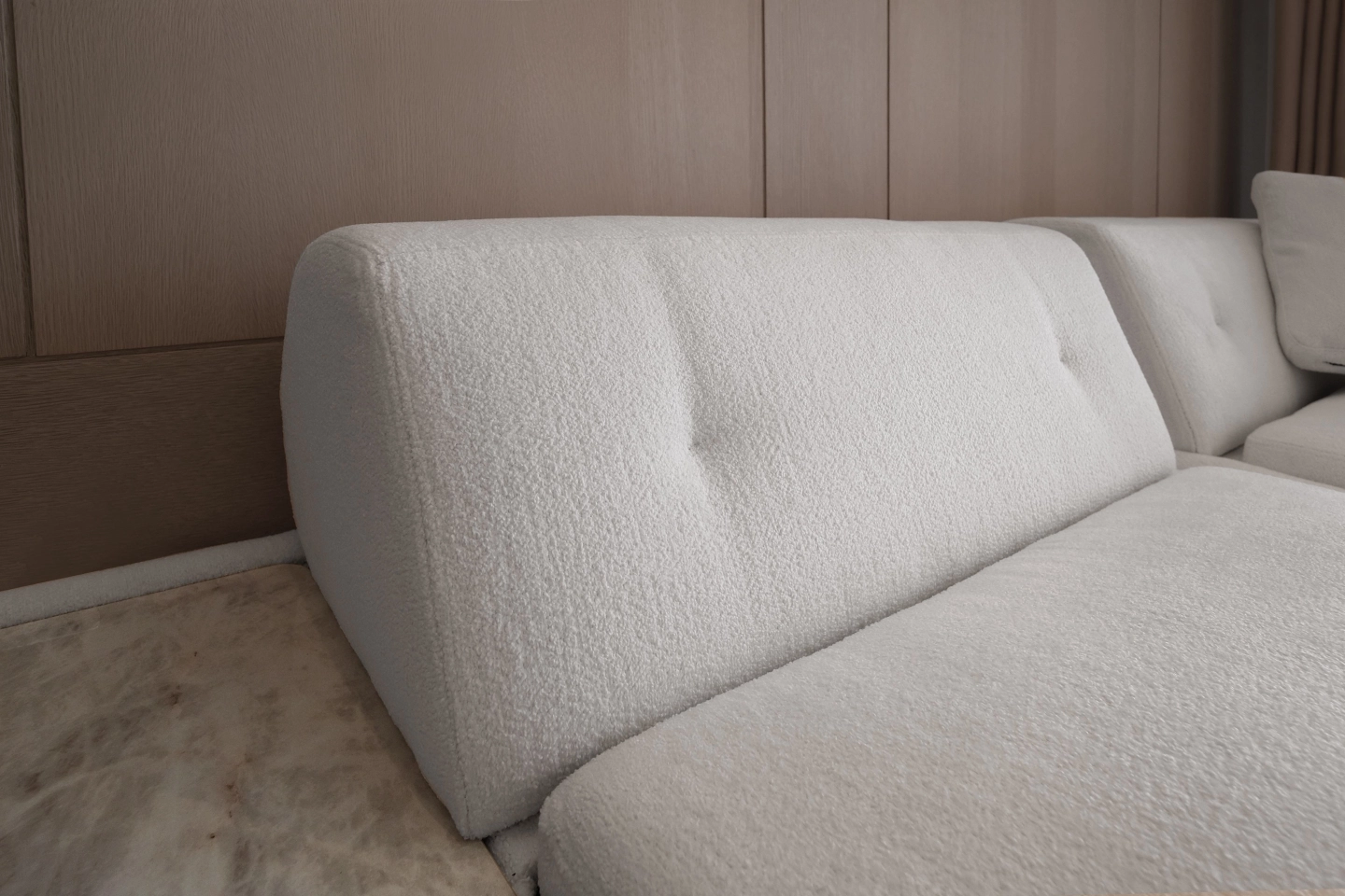 米蘭雪尼爾白色布款訂製沙發