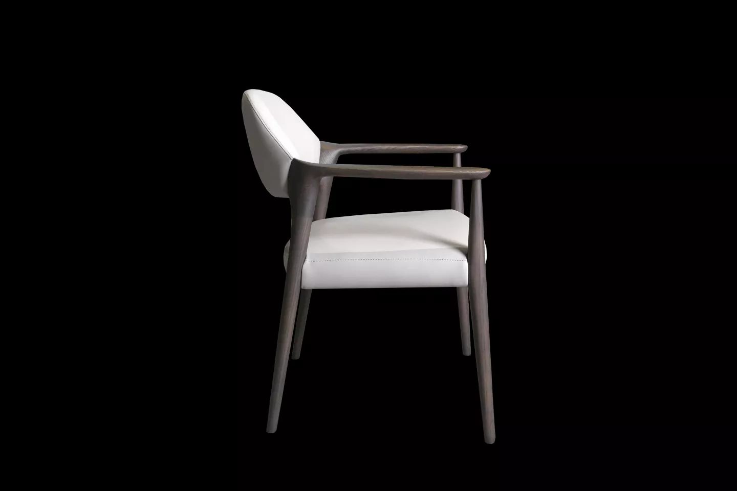 全實木餐椅款搭配灰色軟皮墊