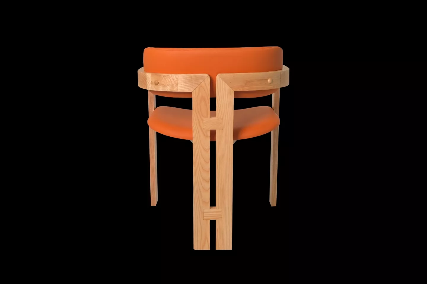 CW21牛皮實木餐椅